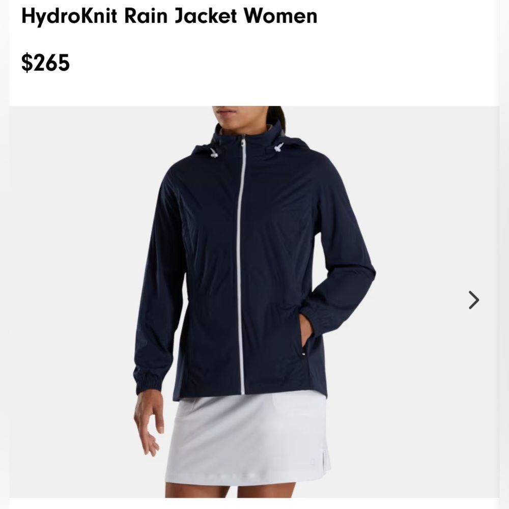 ⚡️ Navy blue FJ golf hydro fit rain jacket, size S⚡️